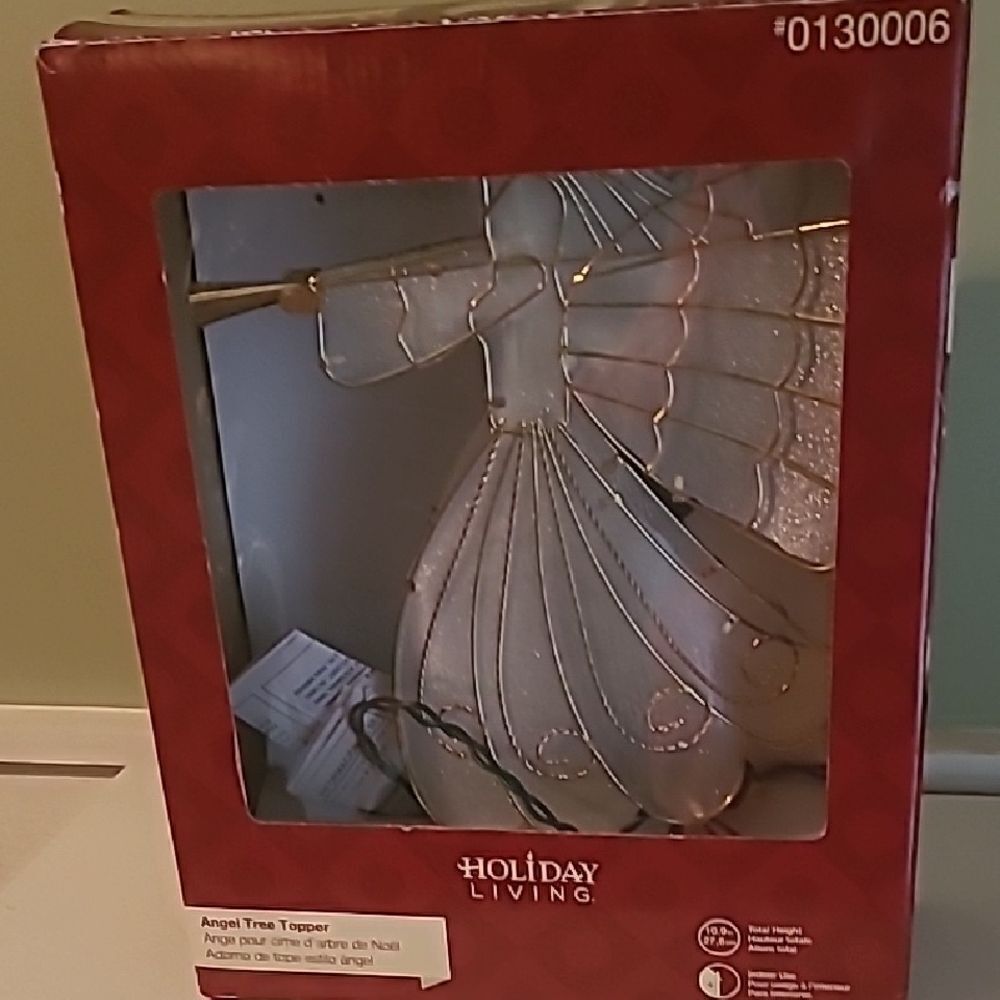 Angel Tree Topper - White and Gold
